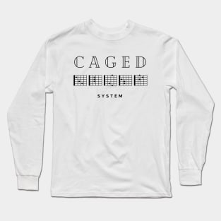 Caged System Guitar Chords Light Theme Long Sleeve T-Shirt